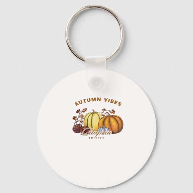 Autumn pumpkins Classic T-Shirt.png Keychain (Front)