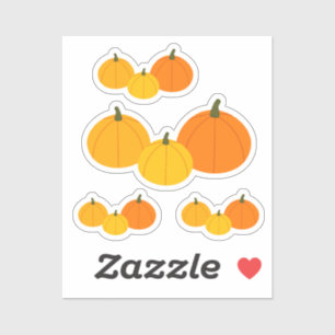 Autumn pumpkins Custom-Cut Vinyl Sticker