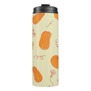 Autumn Pumpkins: Doodle Orange Pattern. Thermal Tumbler