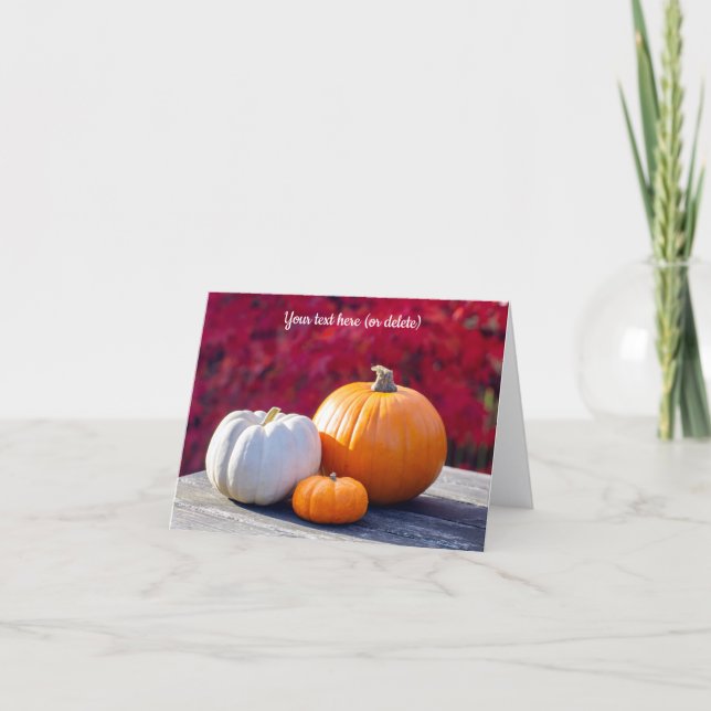 Autumn Pumpkins Greeting card (Front)