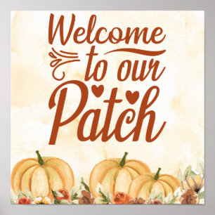 Autumn Pumpkins Patch Welcome Sign