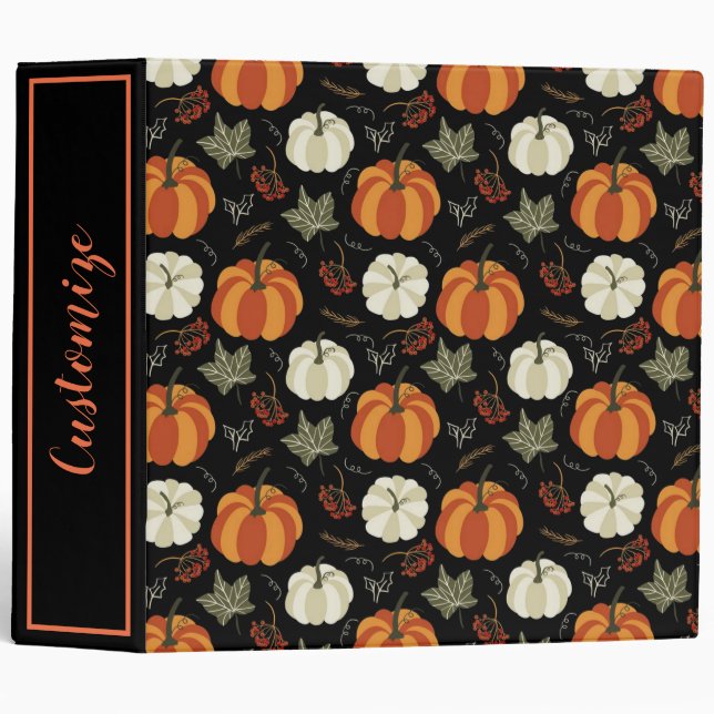 Autumn Pumpkins Pattern Binder (Front/Spine)