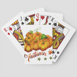 Autumn pumpkins       playing cards