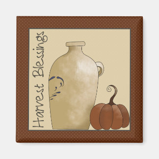 Autumn Pumpkins · Pottery Jug & Pumpkin Magnet