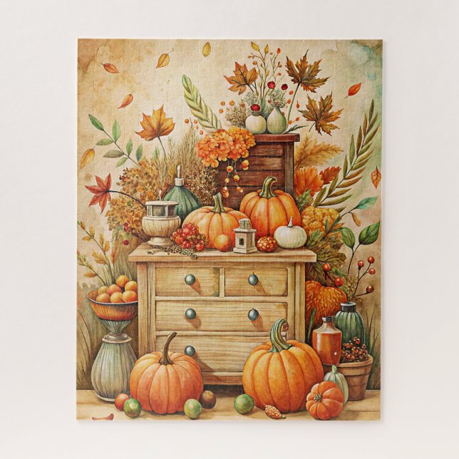 Autumn Pumpkins Puzzle (Vertical)