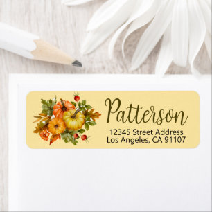 Autumn Pumpkins Return Address Labels