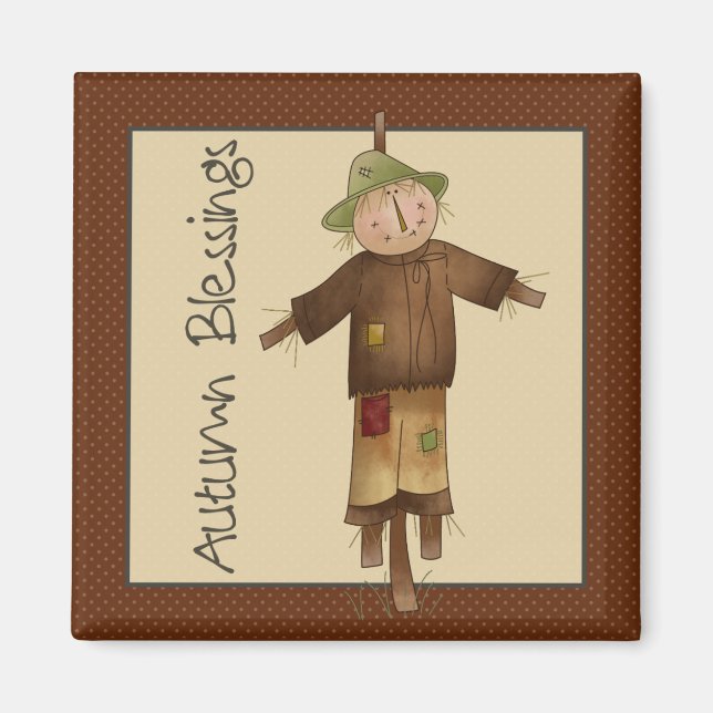 Autumn Pumpkins · Scarecrow Magnet (Front)