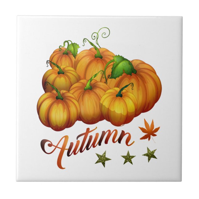 Autumn pumpkins        tile (Front)