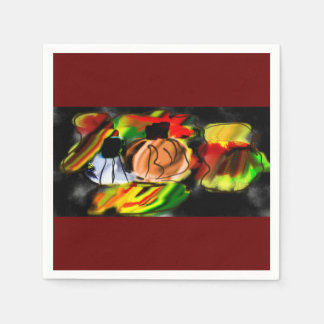 Autumn Pumpkins white  Napkin