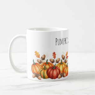 Autumn Pumpkins with Acorns Coffee Mug
