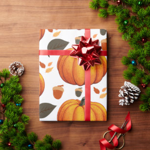 Autumn Pumpkins Wrapping Paper
