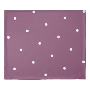  Autumn Purple Geometric White Polka Dots       Duvet Cover