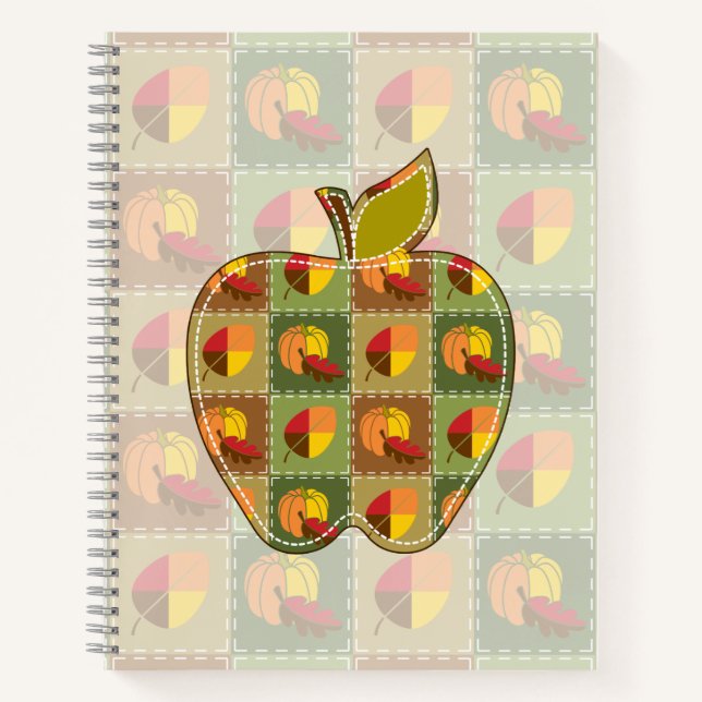 Autumn Quilt Spiral Notebook (Front)