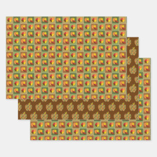 Autumn Quilt Wrapping Paper Set