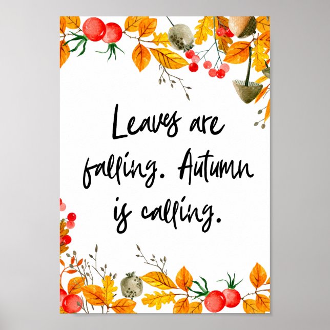Autumn quote poster (Front)