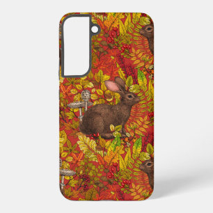 Autumn Rabbit on black Samsung Galaxy Case