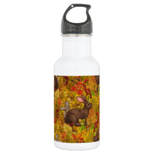Autumn Rabbit on ochre 532 Ml Water Bottle