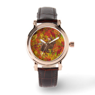 Autumn Rabbit on red Watch