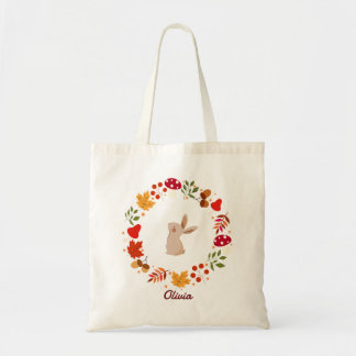 Autumn Rabbit Tote Bag
