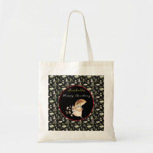 Autumn Raccoon Customize Text and Colour Tote Bag