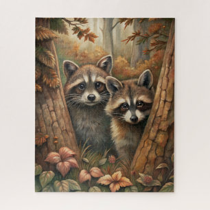 Autumn Raccoons Puzzle