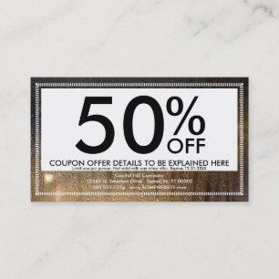 autumn rain coupon card