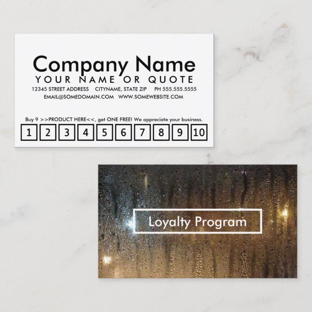 autumn rain loyalty program (Front/Back)