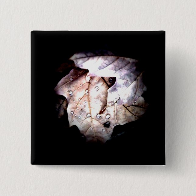 Autumn Raindrops 1 Button (Front)