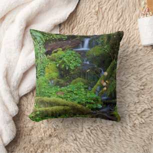 Autumn Rainforest   Olympic National Park Throw Pillow