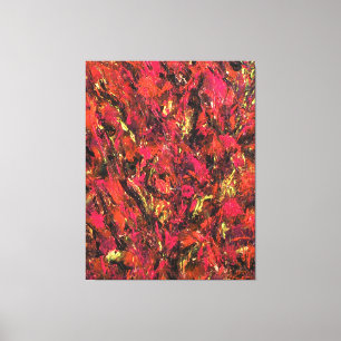 "Autumn Rains", acrylic, abstract, impressionism Canvas Print
