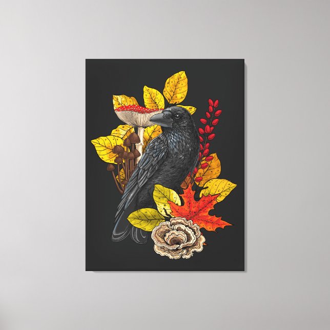 Autumn raven 2 canvas print (Front)