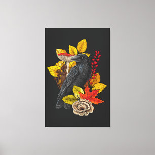 Autumn raven 2 canvas print