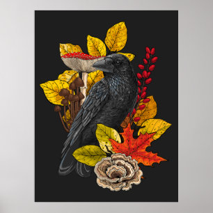 Autumn raven 2 poster