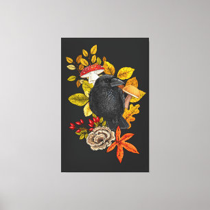 Autumn raven canvas print