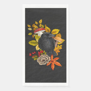 Autumn raven napkin