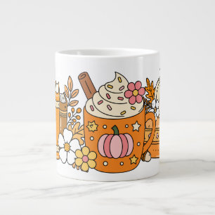 Autumn Reading – Cozy Books & Pumpkin Spice Large Coffee Mug