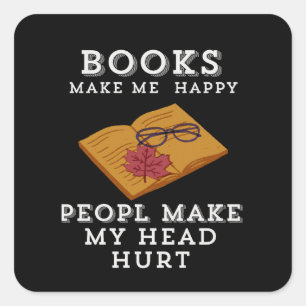 Autumn Reading Retreat Square Sticker