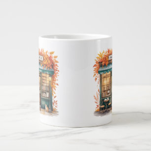 Autumn Reads Café Mug — Fall Bookstore 