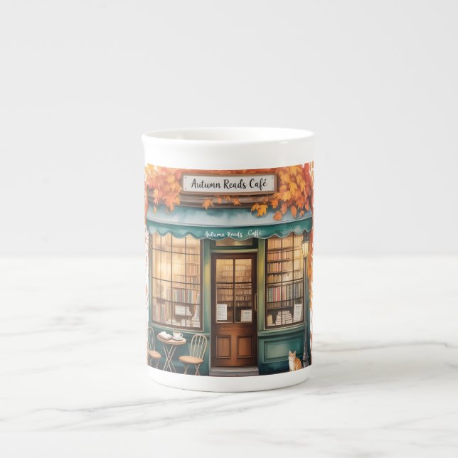 Autumn Reads Café Tasses  — Fall Bookstore  (Devant)