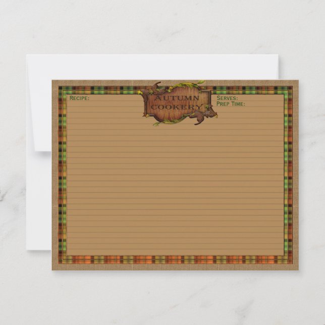 Autumn Recipe Cards (Front)
