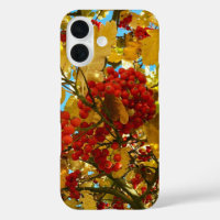 Autumn Red Berry orange Tree Crown Photo -