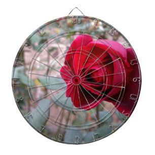Autumn red rose dartboard