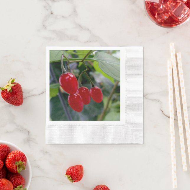Autumn red spots napkin (Insitu)