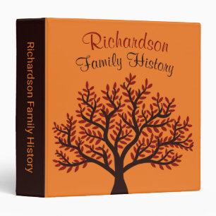 Autumn Red Sunset Family Genealogy Organization Binder