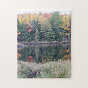 Autumn Reflection on Lake Jigsaw Puzzle