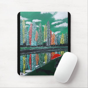 Autumn Reflection Painting by Alfred Fox Mouse Pad