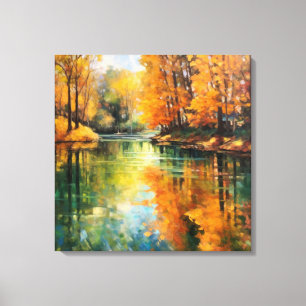 Autumn Reflections Fine Art Canvas Print