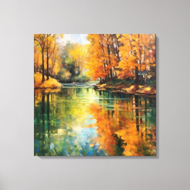 Autumn Reflections Fine Art Canvas Print (Front)