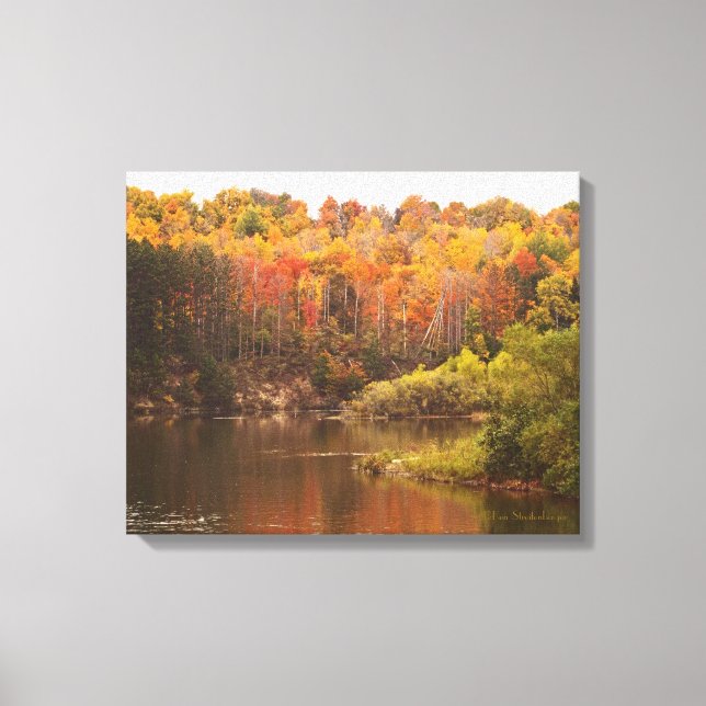 AUTUMN REFLECTIONS IN MICHIGAN CANVAS PRINT (Front)