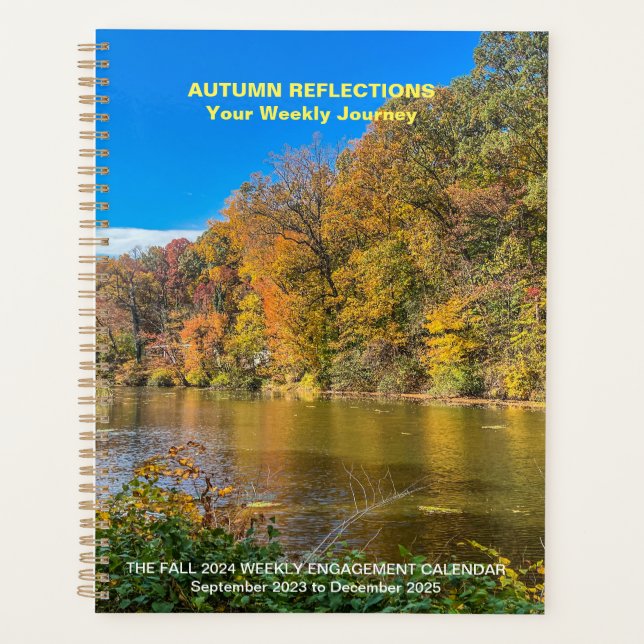 Autumn Reflections: Your Weekly Journey Calendar Planner (Front)